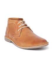 Buy Red Tape Men Tan Brown Solid Leather Derbys - Casual Shoes for