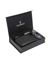 Buy WildHorn Men Green & Blue RFID Protected Genuine Leather